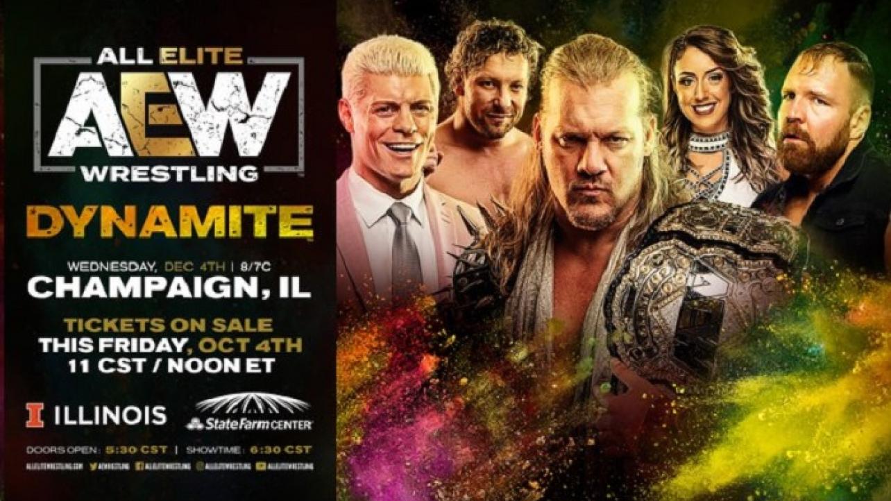 AEW Dynamite On TNT Location Announced For 12/4 Episode, Ticket Information Released