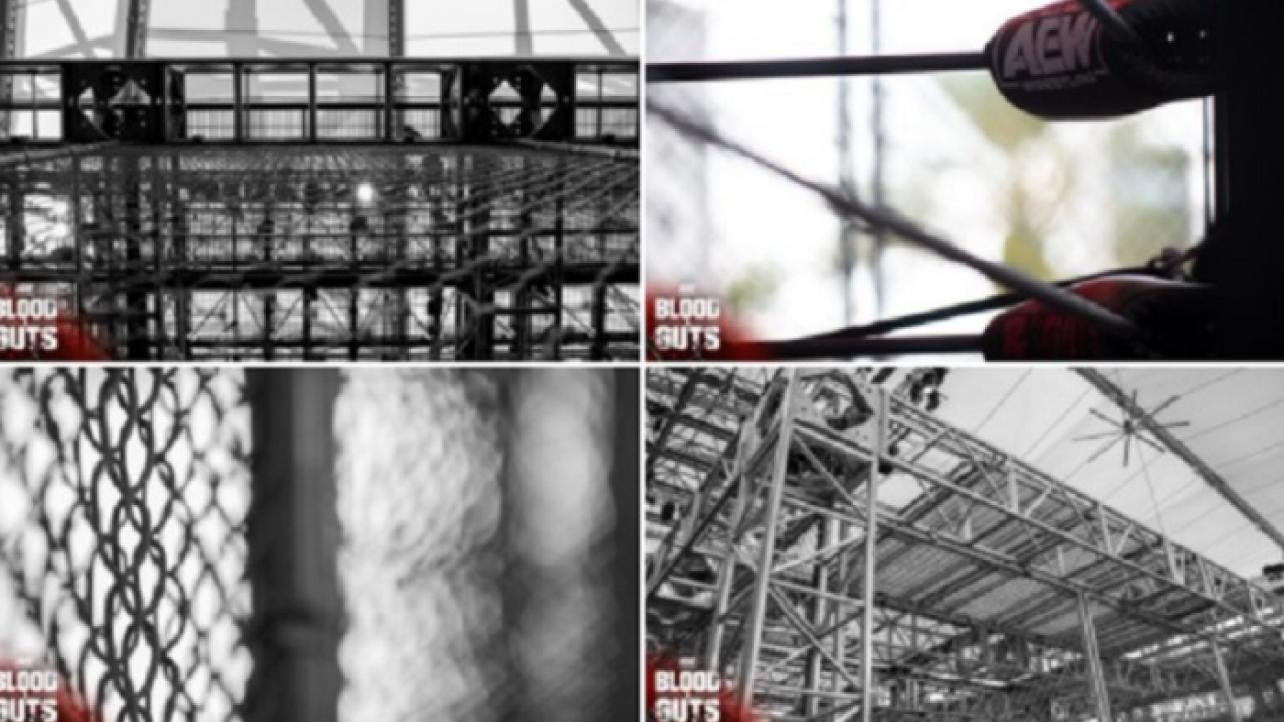 AEW Reveals First Look Photos Of Blood & Guts Steel Cage For Tonight's Dynamite