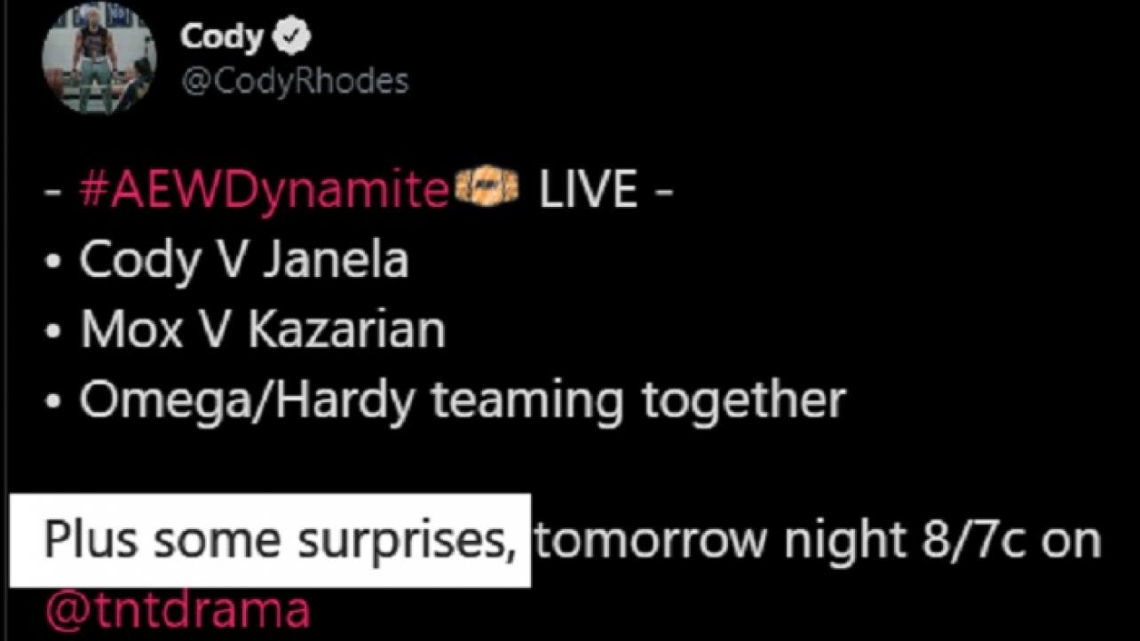 Surprises Teased For Live AEW Dynamite Return This Week
