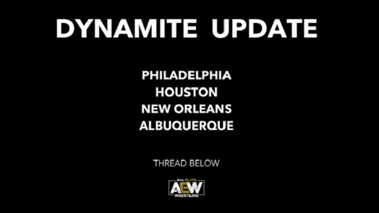 AEW Dynamite In Philadelphia, New Orleans, Houston & Albuquerque Relocated, New Dates Announced