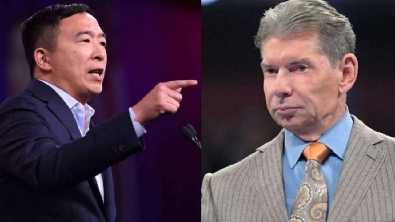 Andrew Yang Calls Out Vince McMahon