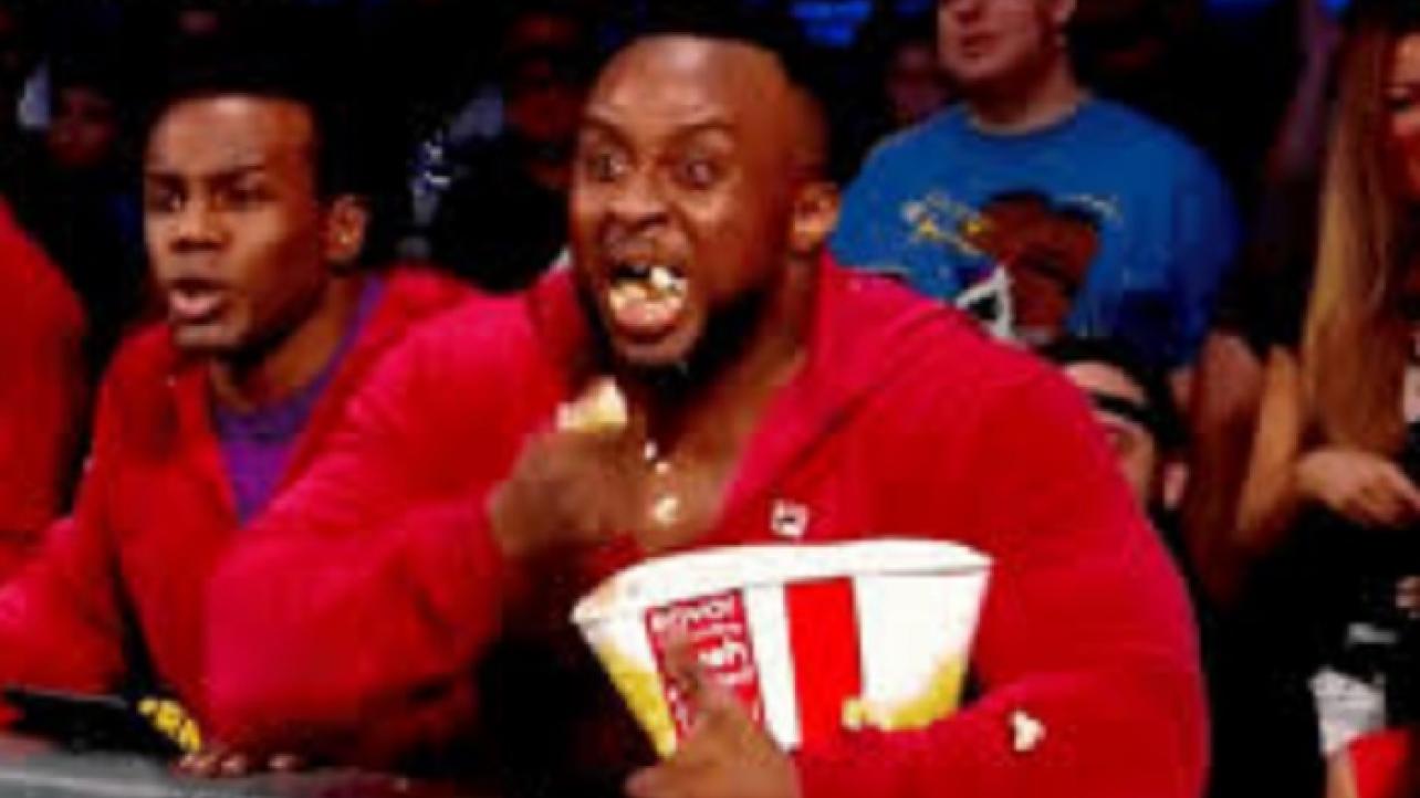 WATCH: Origins Of One Of Most Hilarious Used Viral GIFs Of Big E. Eating Popcorn (VIDEO)