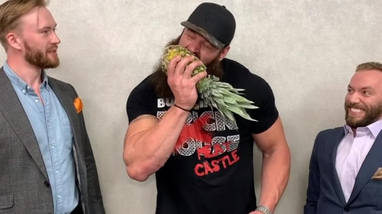 Braun Strowman Shocks German Interviewers By Biting Giant Pineapple (Video)
