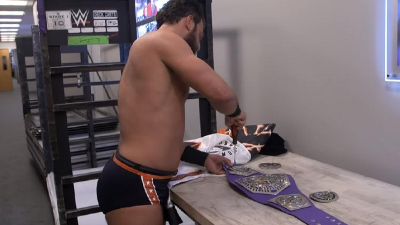 Drew Gulak Personally Makes Changes To Side Plates Of WWE Cruiserweight Title (Video)