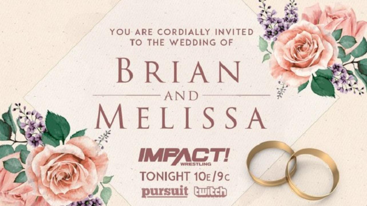 The Wedding Of Brian Cage & Melissa Santos Tonight On IMPACT Wrestling (9/27/2019)