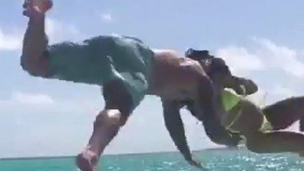 Kim Orton Hits "RKO Out Of Nowhere" On Randy Orton At The Beach (VIDEO)