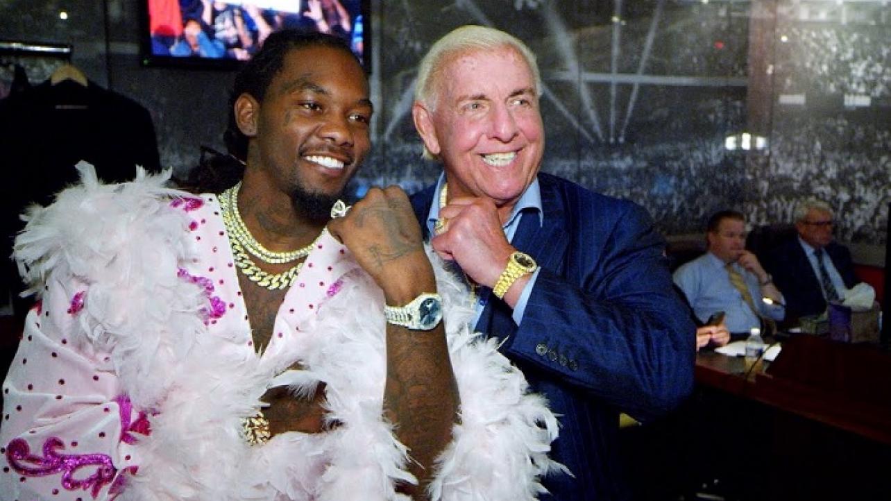 Offset Shows Off "Ric Flair Drip" To The WWE HOF'er Backstage At SD! (Video), Cool "Fiend" Pic, Kofi