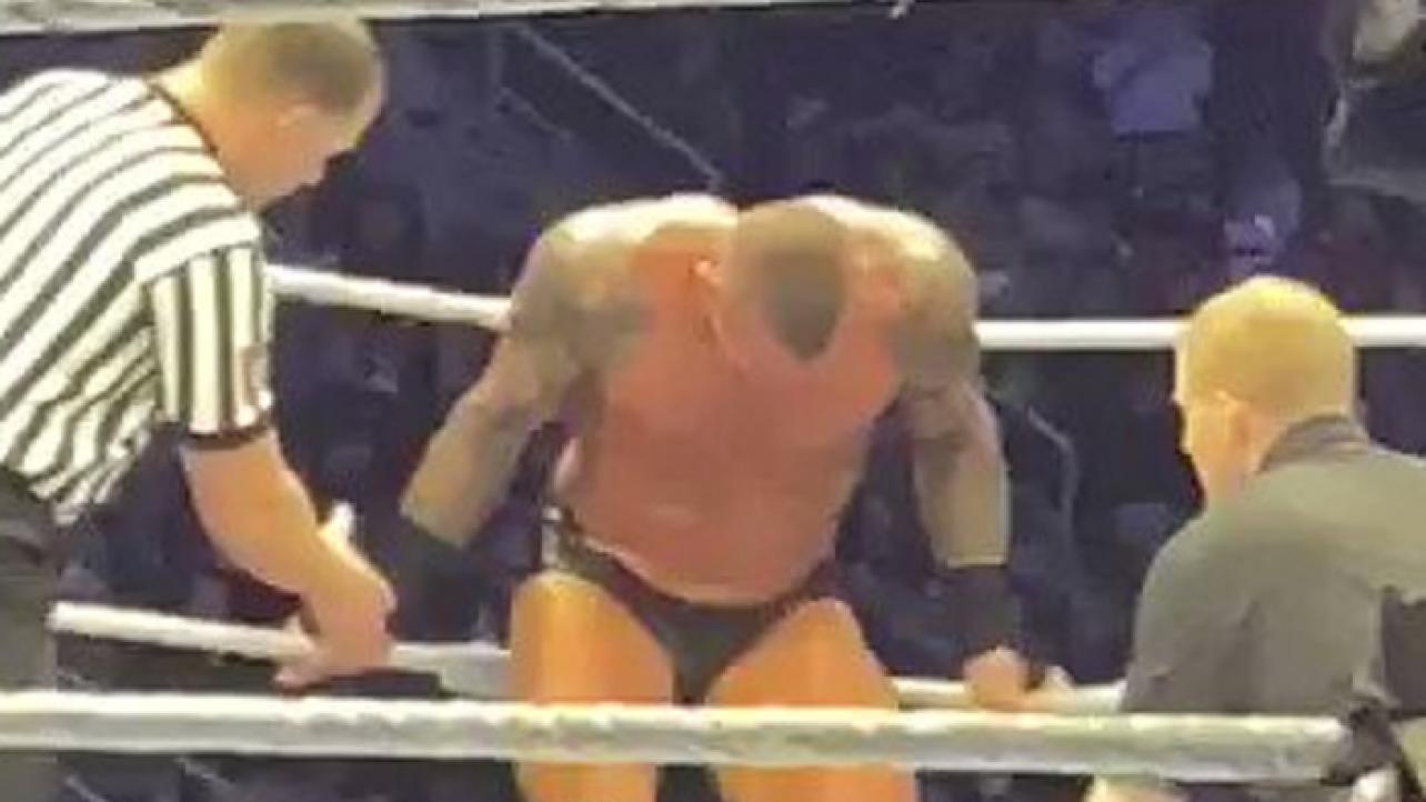 WATCH: Randy Orton Suffers Leg Injury At WWE Hershey, Unable To Finish Match (Video)
