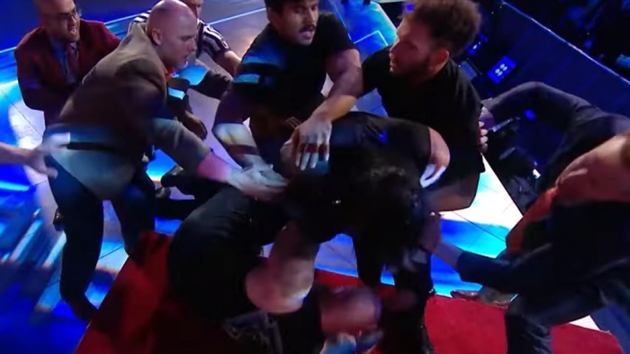 Special Unseen Jib Camera Footage Of Reigns/Rowan Brawl From SmackDown LIVE (Video)