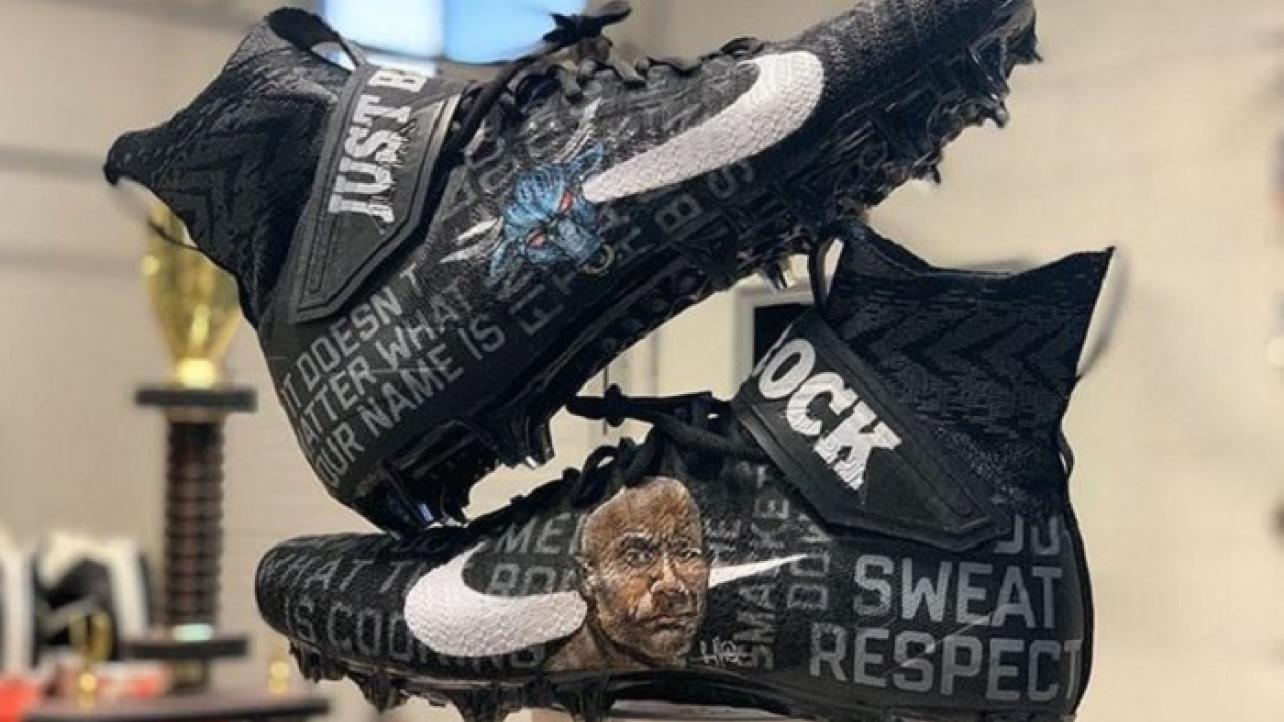 George Kittle Wears The Rock's Face On Custom Cleats In San Francisco 49ers NFL Playoffs Win (Photos)