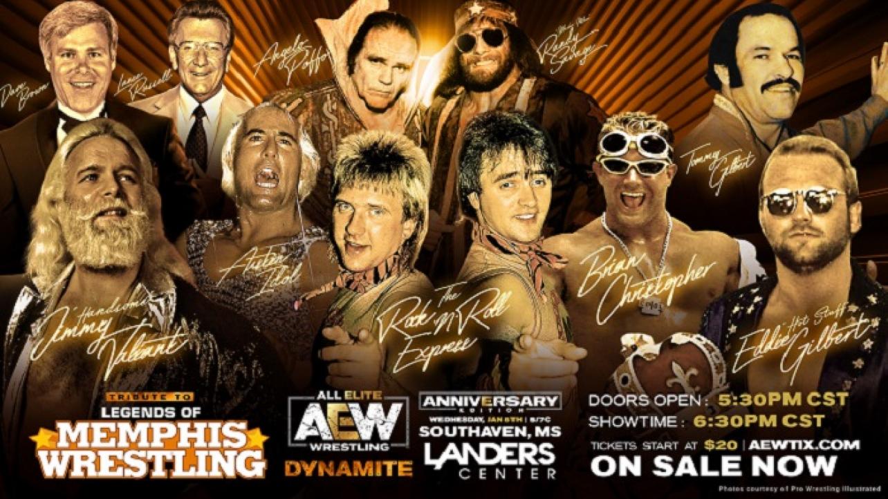 Tribute To Memphis Wrestling Legends Updates For AEW Dynamite On 1/8 & AEW Dark Taping On 1/14