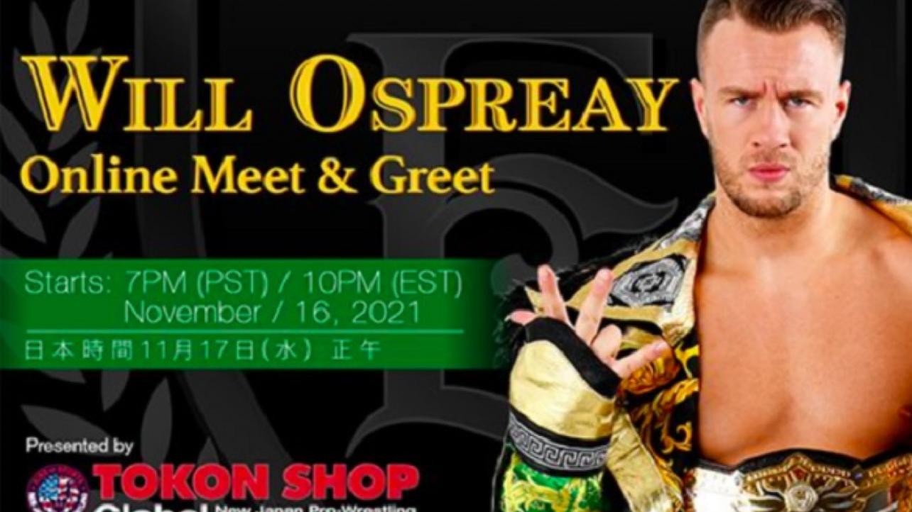 Details On Will Ospreay's Online Meet-And-Greet On November 16