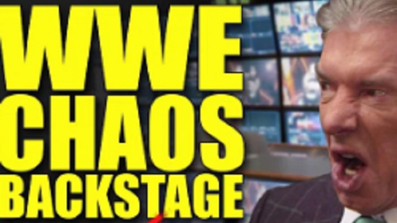 WWE Chaos Backstage At Monday Night Raw