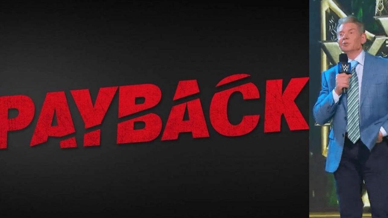 WWE Payback 2020 on August 30th