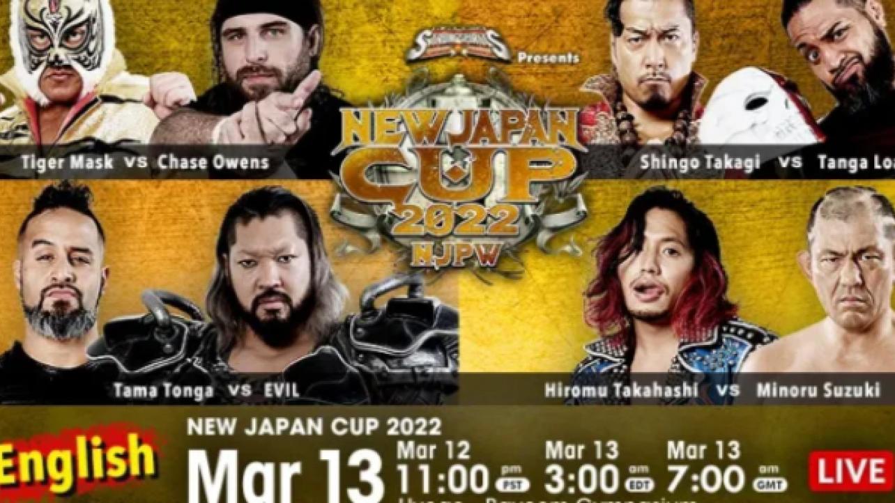 NJPW New Japan Cup 2022 Day 7 Results (03/13): Hyogo, Japan