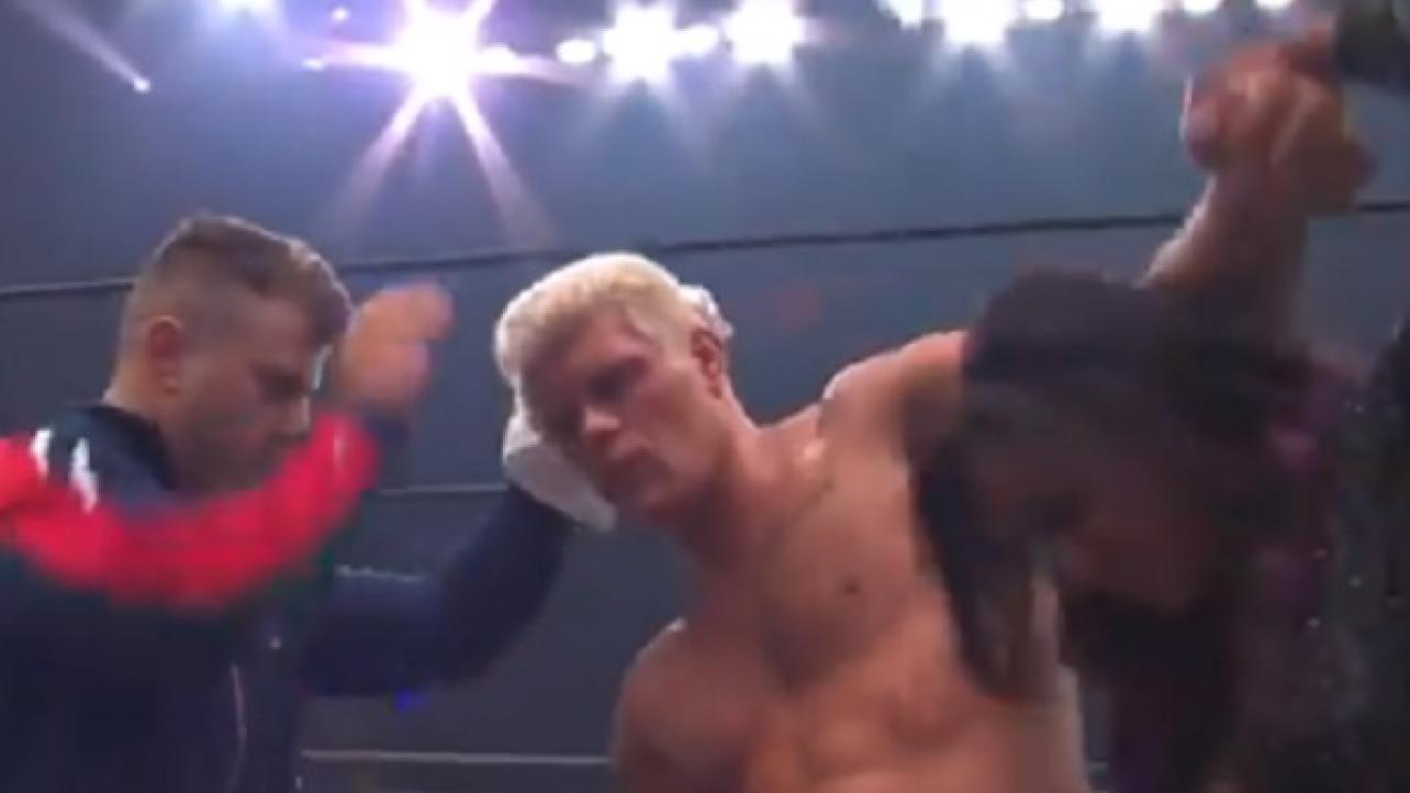 Video Footage Of Cody Chair Shot & Cody Being Helped To The Back At AEW Fyter Fest (6/29/2019)