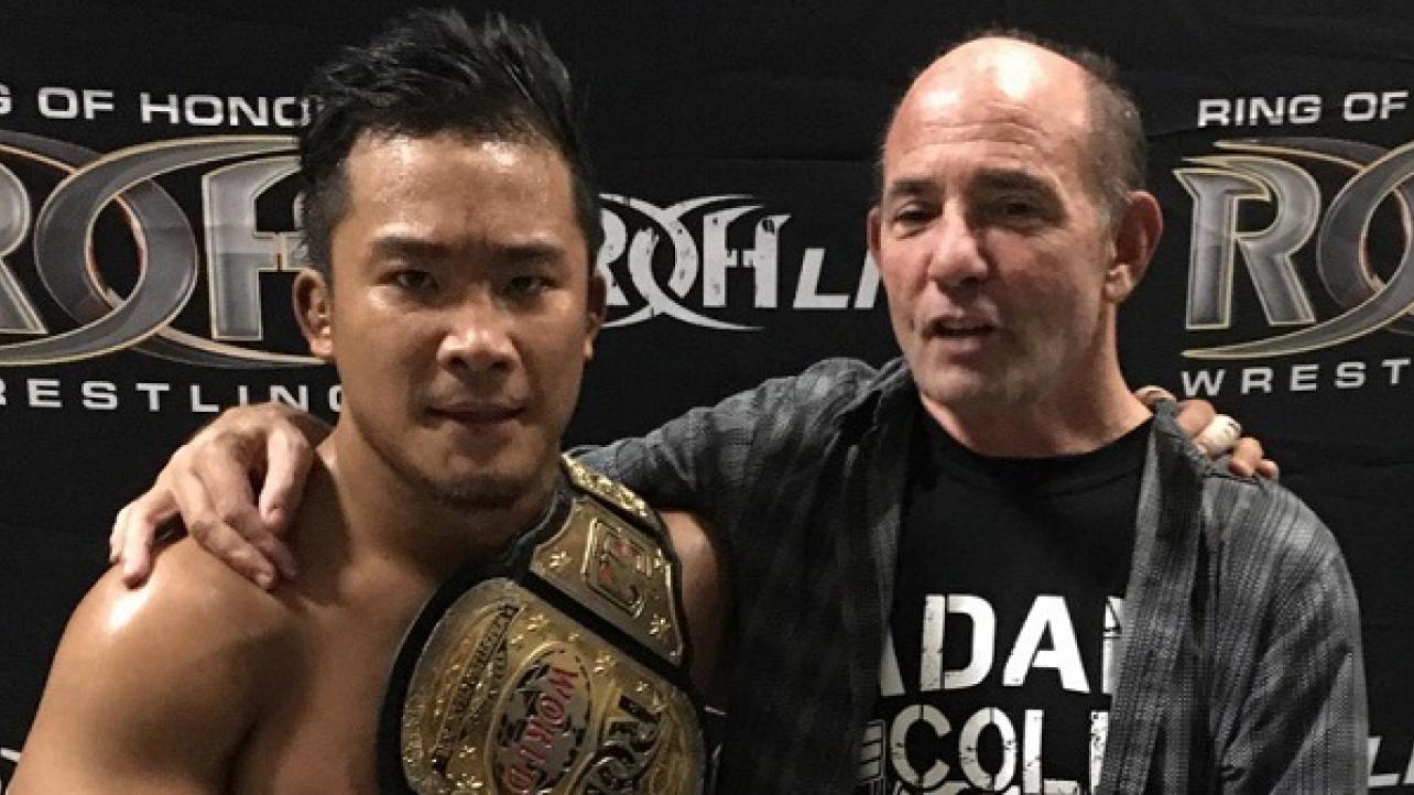 KUSHIDA captures the ROH TV Title from Marty Scurll at ROH TV taping in Philly