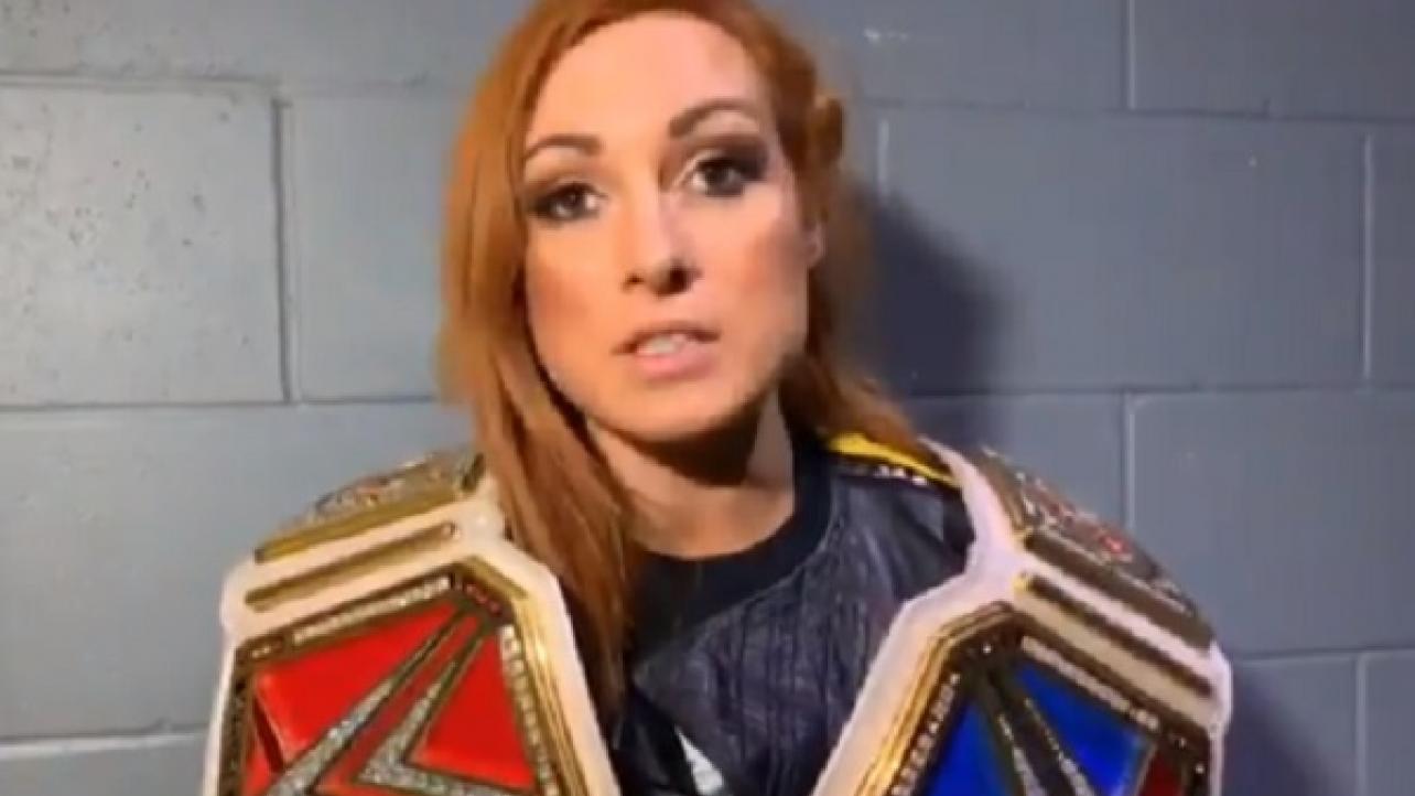 Becky 2 Belts Cuts Promo On Lacey Evans & Charlotte Flair Ahead Of RAW In London