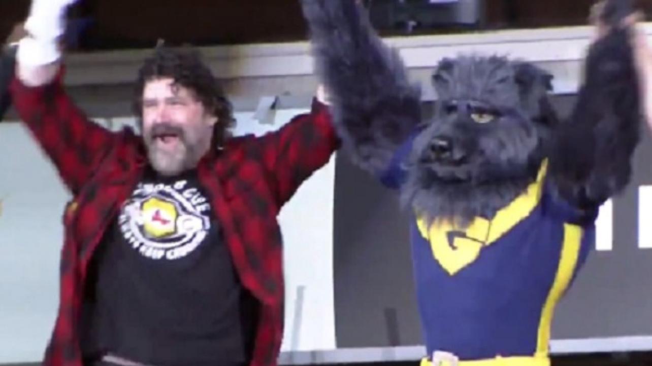 Mick Foley Brings Back Mr. Socko At "Wrestling Night" At NBA Game (Videos)